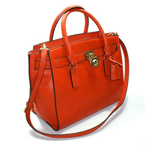 sac michael kors orange|michael kors large satchel bag.